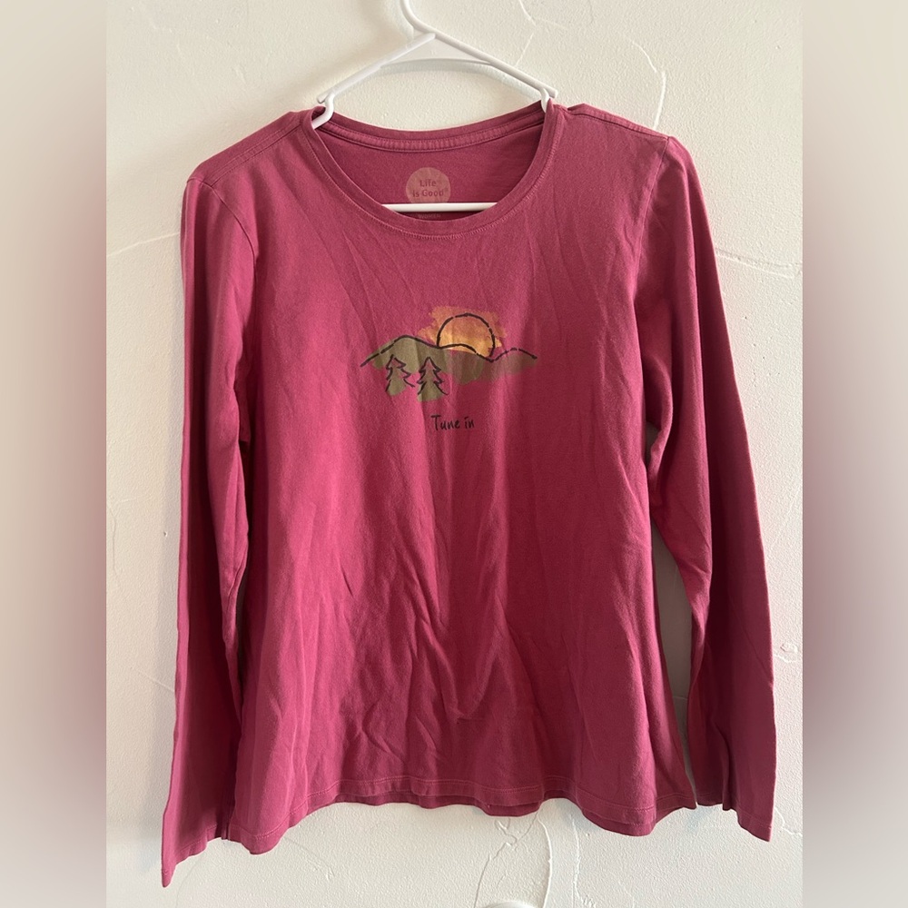 Life is Good Long Sleeve Size Tune In Tee